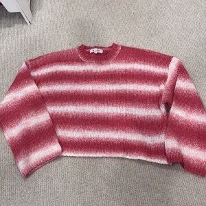 BB Dakota by Steve Madden Pink and White Striped Sweater